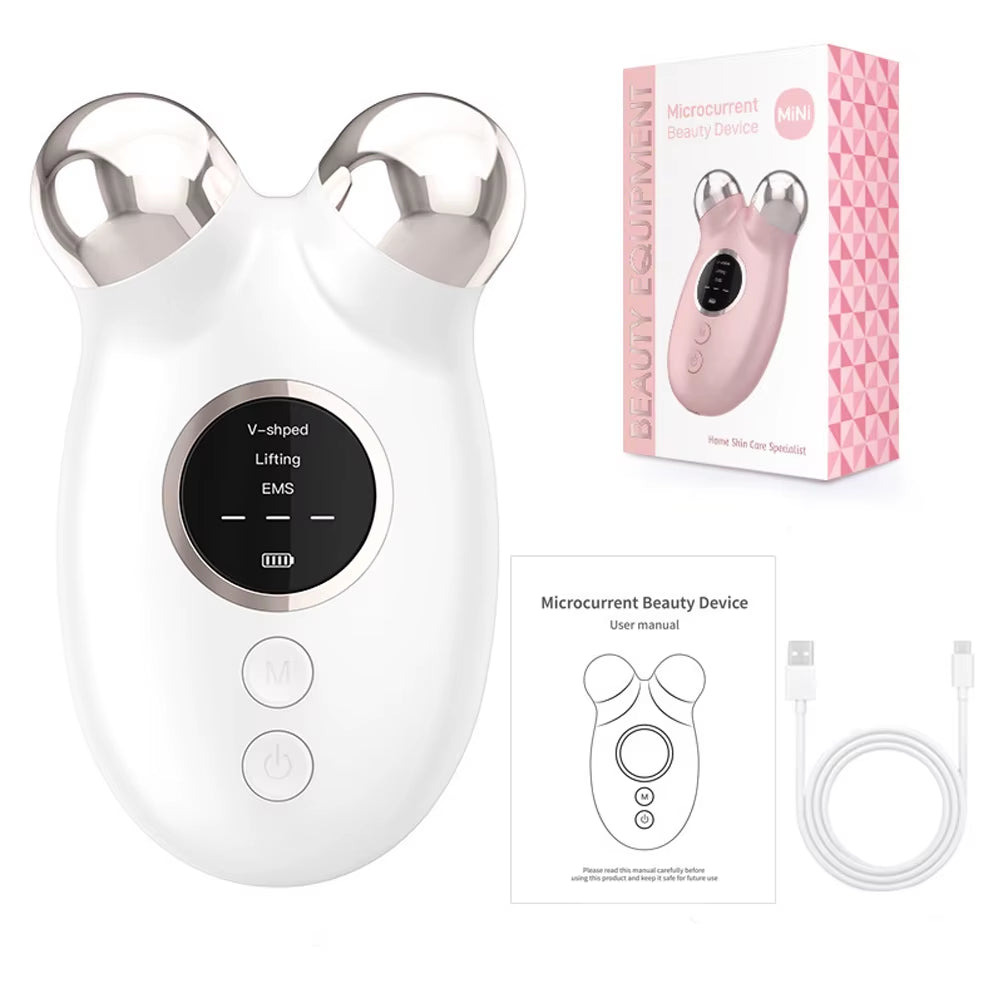 Facial Massager EMS Microcurrent Lifting Device Face Roller anti Wrinkle V Shape Lift Chin-Up Face Lift Machine Skincare Tool