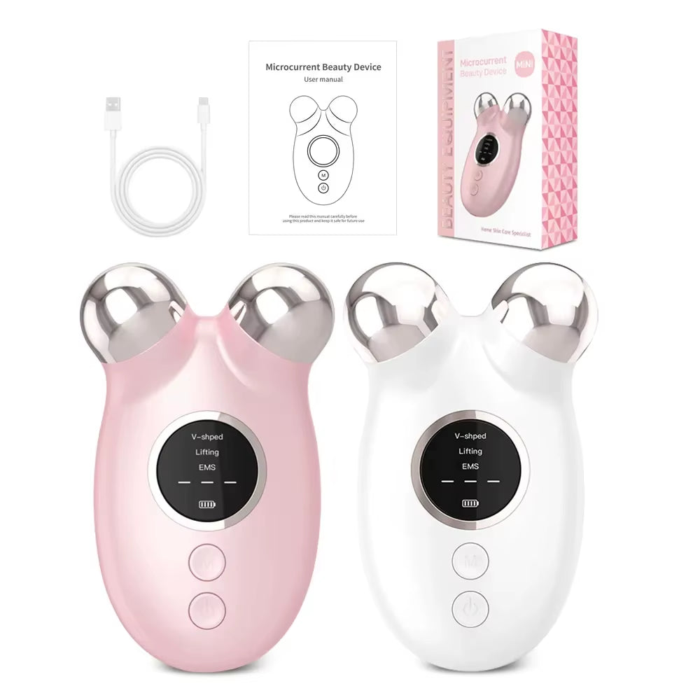 Facial Massager EMS Microcurrent Lifting Device Face Roller anti Wrinkle V Shape Lift Chin-Up Face Lift Machine Skincare Tool