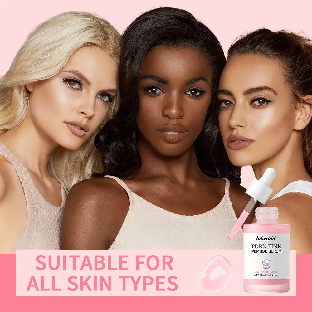 30Ml Salmon PDRN Pink Peptide Facial Serum Deep Moisturizing Long-Lasting Hydration Pink Glow Serum Even Skin Tone Korean Skinca