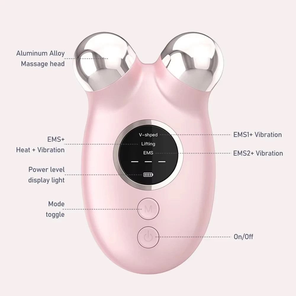 Facial Massager EMS Microcurrent Lifting Device Face Roller anti Wrinkle V Shape Lift Chin-Up Face Lift Machine Skincare Tool