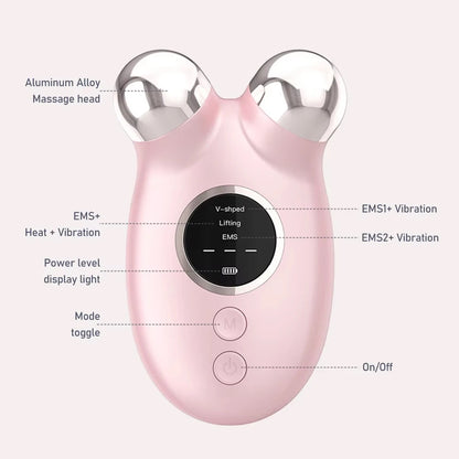 Facial Massager EMS Microcurrent Lifting Device Face Roller anti Wrinkle V Shape Lift Chin-Up Face Lift Machine Skincare Tool
