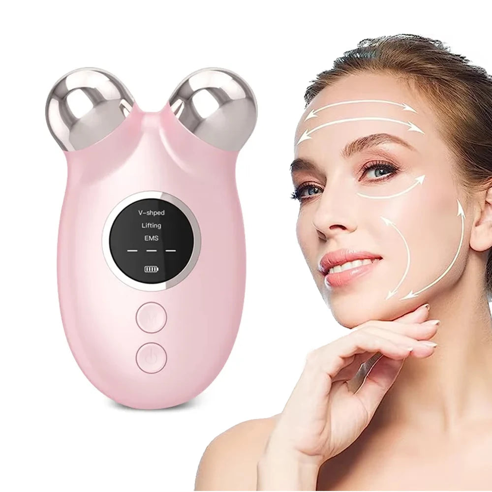 Facial Massager EMS Microcurrent Lifting Device Face Roller anti Wrinkle V Shape Lift Chin-Up Face Lift Machine Skincare Tool
