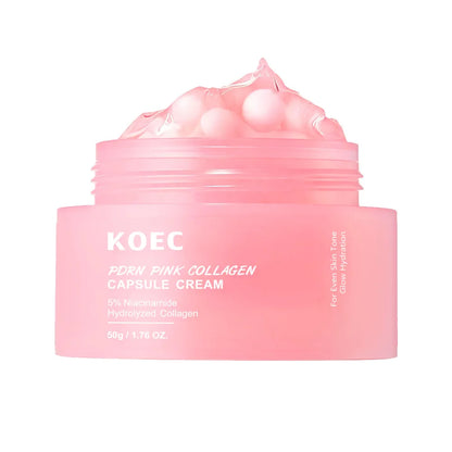 50G KOEC PDRN Pink Collagen Capsule Cream Anti-Wrinkle Hydrating Glowing Increase Elasticity 5% Niacinamide Hydrolyzed Collagen
