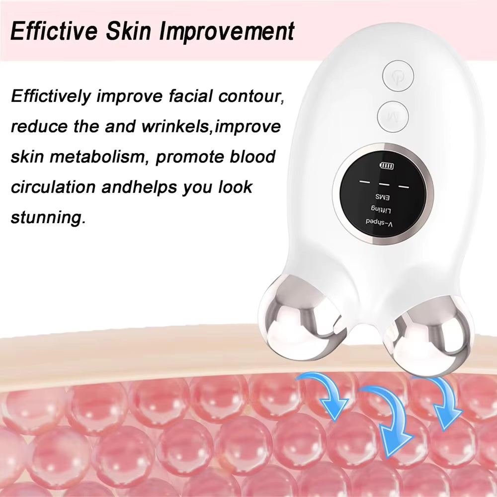 Facial Massager EMS Microcurrent Lifting Device Face Roller anti Wrinkle V Shape Lift Chin-Up Face Lift Machine Skincare Tool