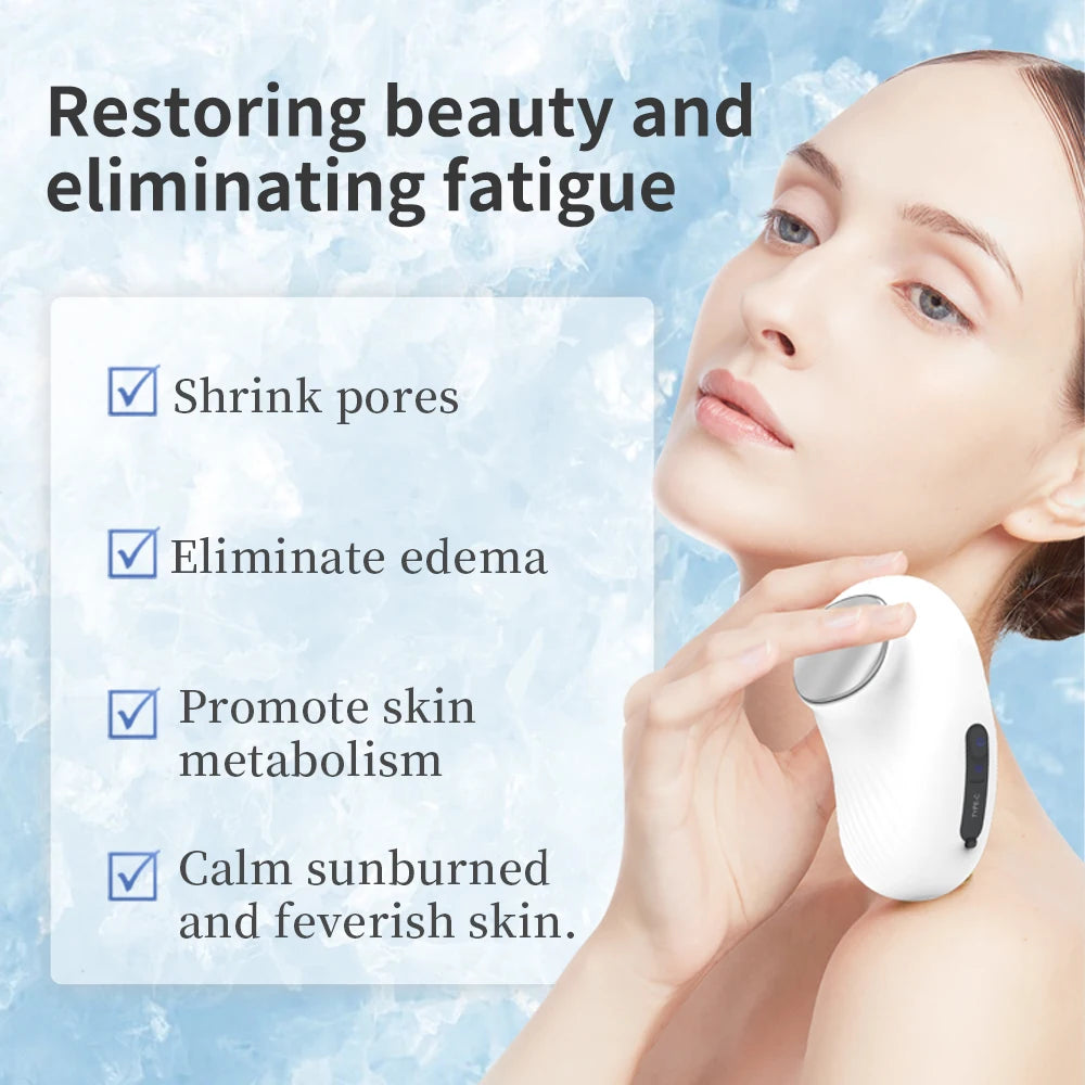 6 to 45 Degree Hot and Cold Vibration Facial Massager EMS Microcurrent Skin Rejuvenation Device