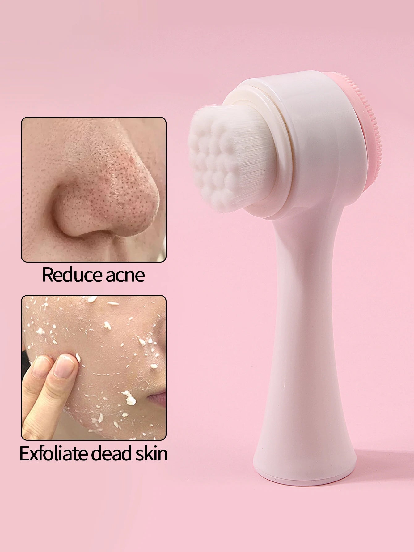 1PC Silicone Facial Cleansing Brush,Handheld Manual Facial Cleansing Brush,Facial Cleansing Brush,Makeup Removal Auxiliary Brush